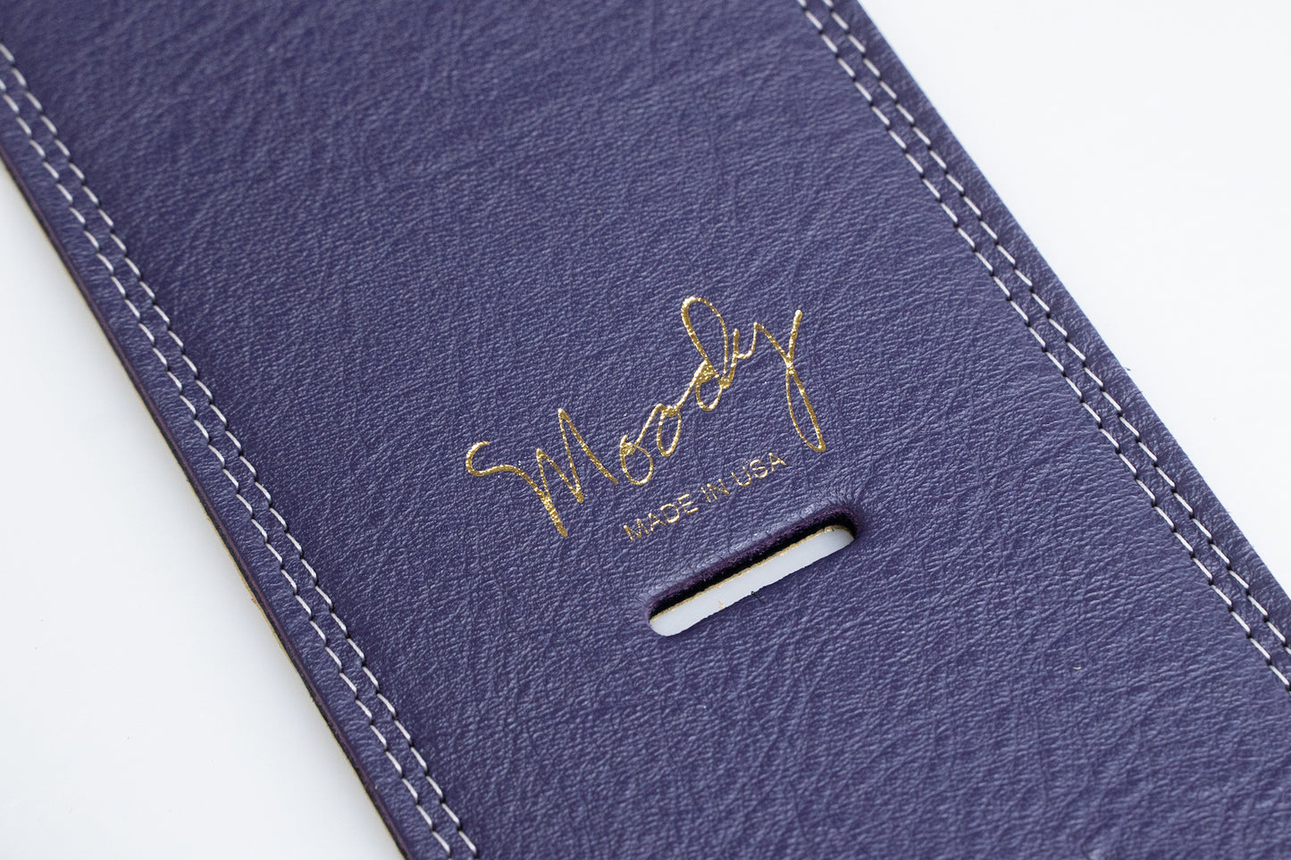 【new】Moody Straps / 4.0 Inch Violet/Cream Leather Standard Tail 【GIB横浜】