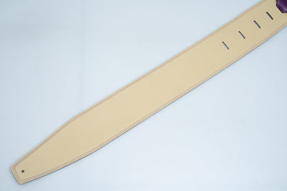 【new】Moody Straps / 4.0 Inch Purple/Cream Leather Standard Tail【GIB Yokohama】
