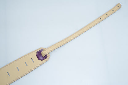 【new】Moody Straps / 4.0 Inch Purple/Cream Leather Standard Tail【GIB Yokohama】
