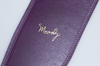 【new】Moody Straps / 4.0 Inch Purple/Cream Leather Standard Tail【GIB Yokohama】