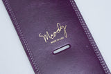 【new】Moody Straps / 4.0 Inch Purple/Cream Leather Standard Tail【GIB Yokohama】