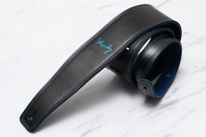 【new】moody Straps / Leather - Leather 2.5"" Long Black / Blue【GIB Yokohama】