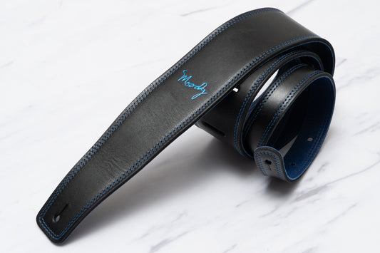【new】moody Straps / Leather - Leather 2.5"" Long Black / Blue【GIB Yokohama】