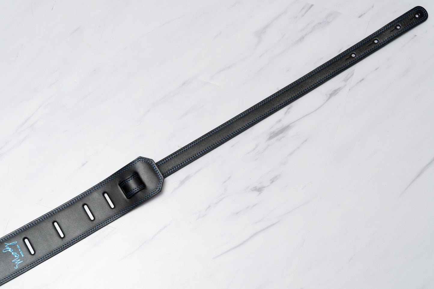 【new】moody Straps / Leather - Leather 2.5"" Long Black / Blue【GIB Yokohama】