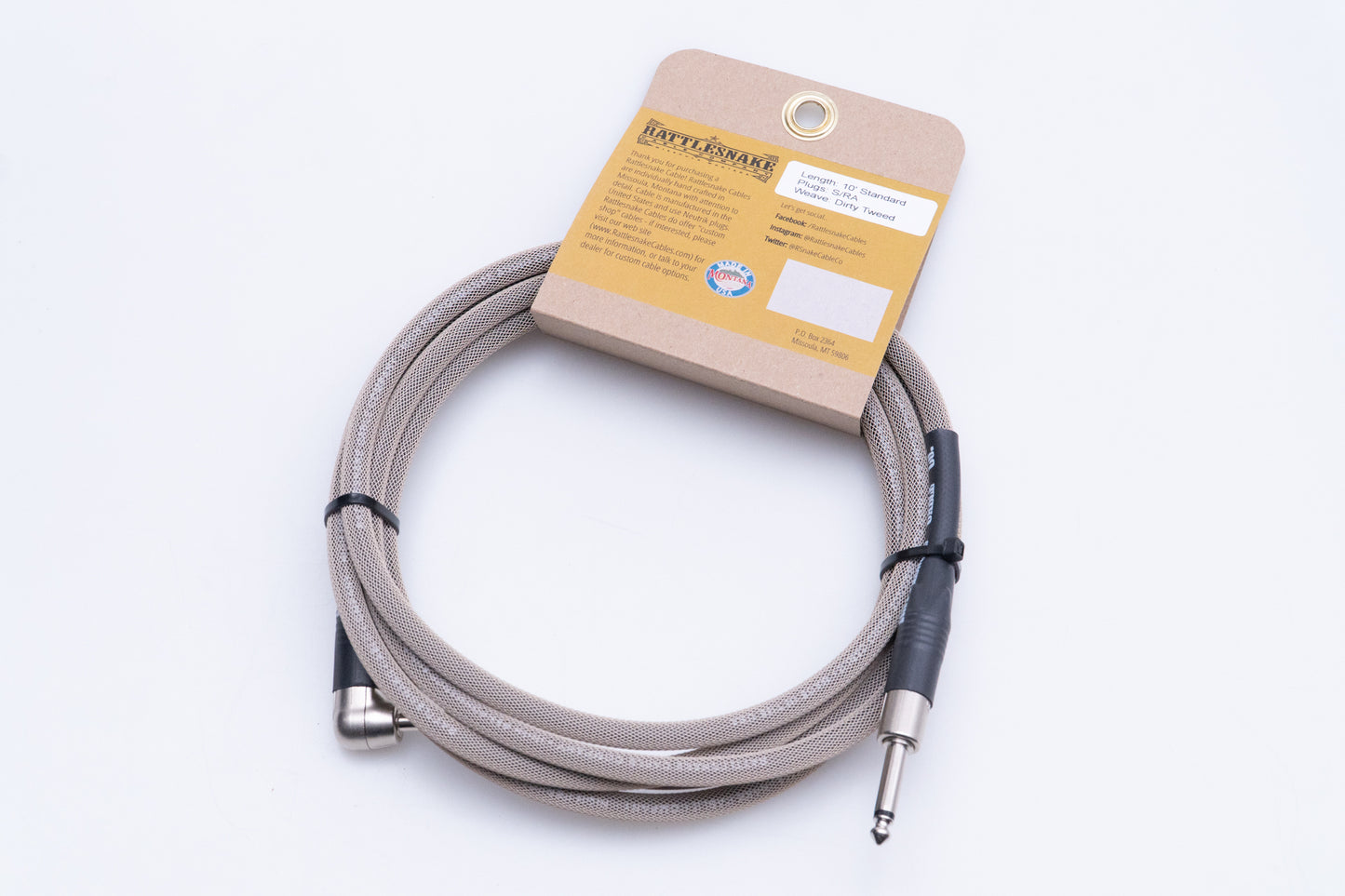 【new】Rattlesnake Cable / 10ft Standard in Dirty Tweed S/L 【GIB Yokohama】
