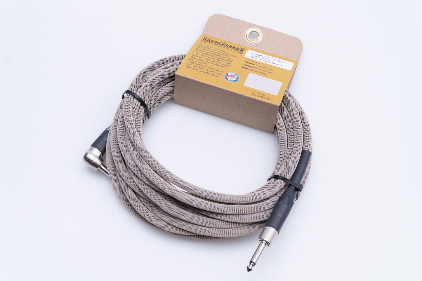 【new】Rattlesnake Cable / 20ft Standard in Dirty Tweed S/L 【GIB Yokohama】