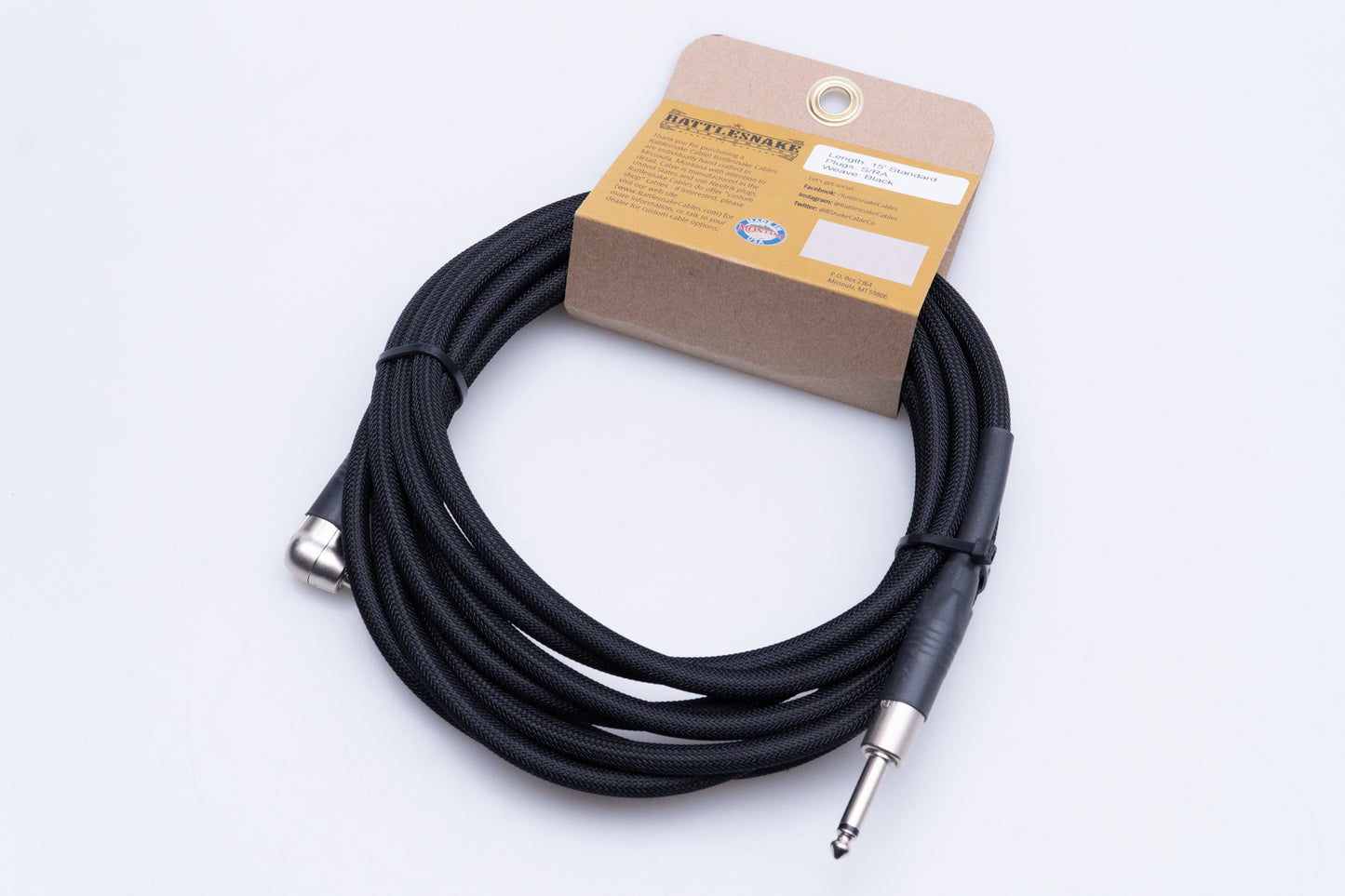 【new】Rattlesnake Cable / 15ft Standard in Black S/L 【GIB Yokohama】