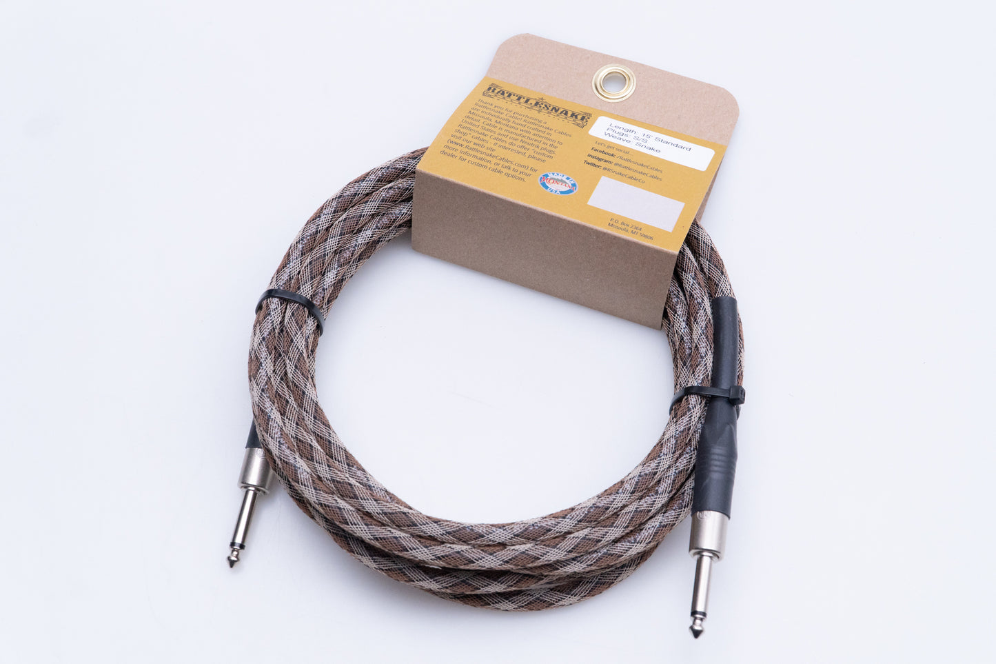 【new】Rattlesnake Cable / 15ft Standard in Snake Weave S/S 【GIB Yokohama】