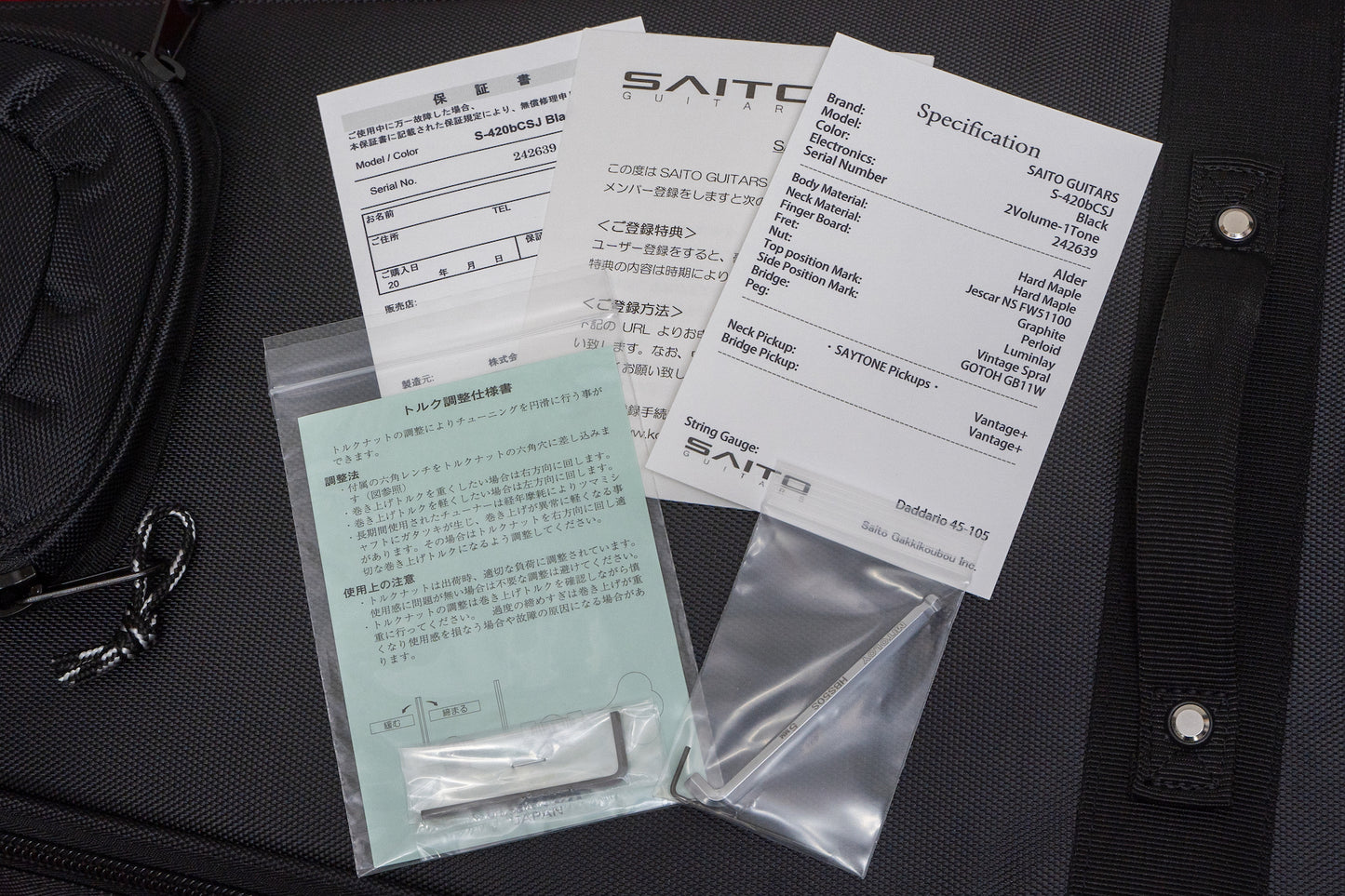 【new】SAITO Guitars / S-420BCSJ MMA BLK 3.915kg #242639【GIB Yokohama】