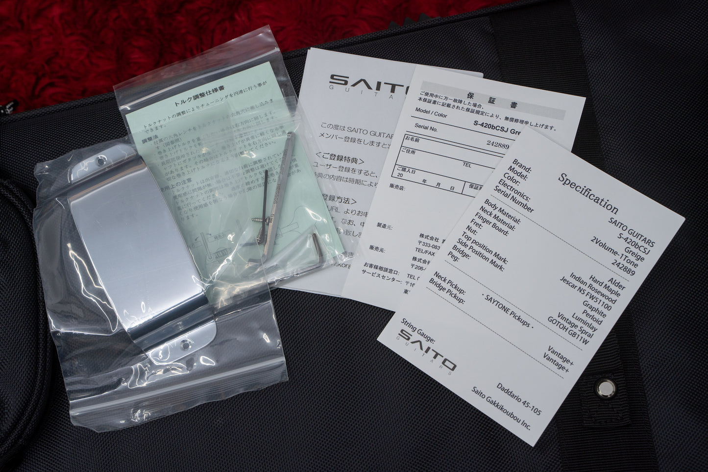 【outlet】SAITO Guitars / S-420BCSJ ALD ROSE GREIGE 4.090kg #242889【GIB Hyogo】