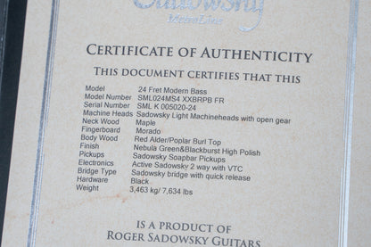 【outlet】Sadowsky / LIMITED ML24 MS4 SE NEBULA 3.505kg #K005020-24【GIB Yokohama】