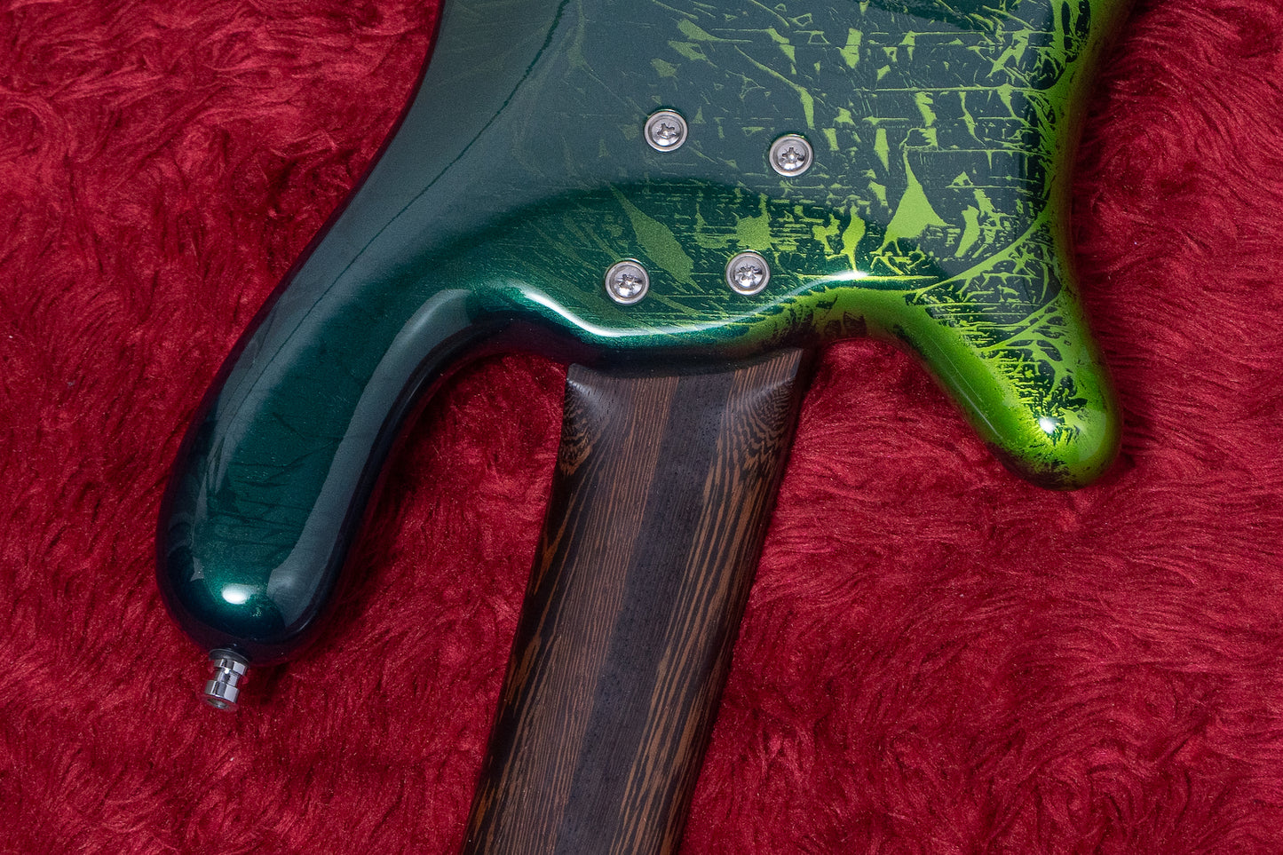 【used】Warwick / Custom Shop STREAMER LX5 Hand-Selected AAA Flame Maple Storm Galaxy Green LED【GIB Yokohama】