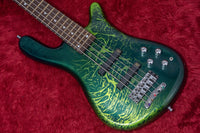 【used】Warwick / Custom Shop STREAMER LX5 Hand-Selected AAA Flame Maple Storm Galaxy Green LED【GIB Yokohama】