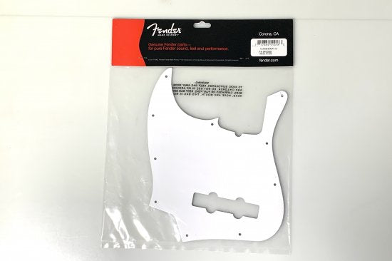 NEW] Fender / PickGuard, Standard Jazz Bass, White, 3-Ply