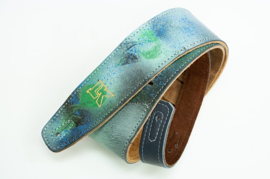 [new] LK STRAPS / Spray Paint Green Blue Black Strap 2.5 inch [yokohama]