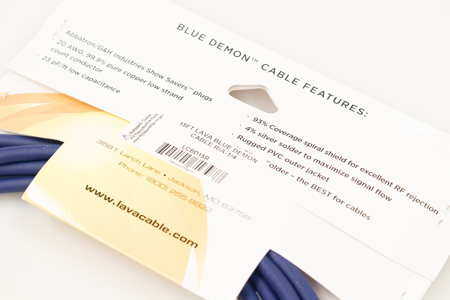 [new] LAVA CABLE / 15FT(4.5m) BLUE DEMON CABLE S-L [yokohama store]