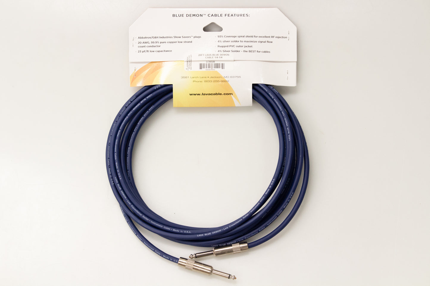 [new] LAVA CABLE / 20FT(6.0m) BLUE DEMON CABLE S-S [Yokohama-store]