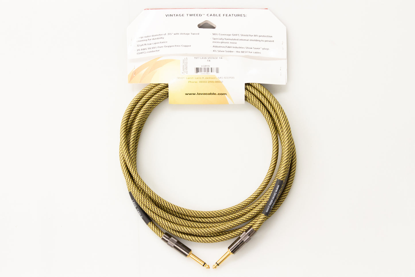 [new] LAVA CABLE / 15FT(4.5m) LAVA VINTAGE CABLE S-S [yokohama store]