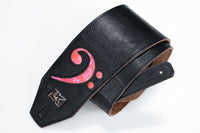 [new] LK Straps / 4" Black F Clef Strap Pink [yokohama store]