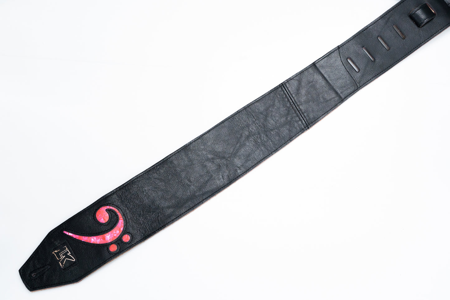 [new] LK Straps / 4" Black F Clef Strap Pink [yokohama store]