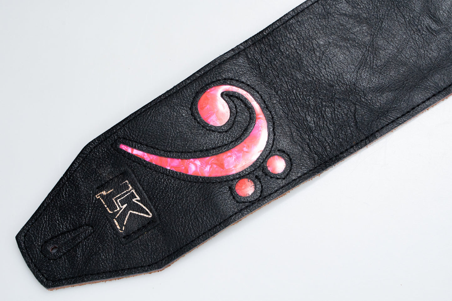 [new] LK Straps / 4" Black F Clef Strap Pink [yokohama store]