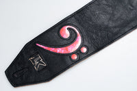 [new] LK Straps / 4" Black F Clef Strap Pink [yokohama store]