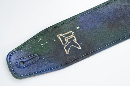 [new] LK Straps / Spray Paint Green Blue Black Strap 2.5 inch [yokohama store]