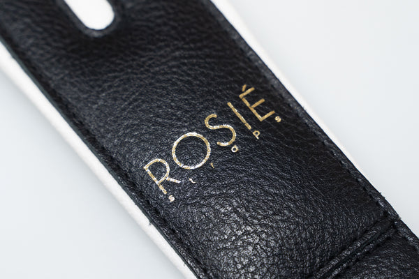 new] ROSIÉ / ROSIE straps Limited Collection Bu0026W Black with White Det –  Bass Shop Geek IN Box